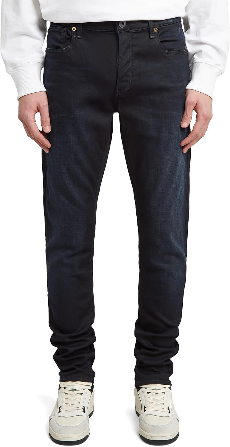 Detalle de G-Star Herren 3301 Slim Jeans – slim fit, vorne niedrig sitzend, hinten hoch