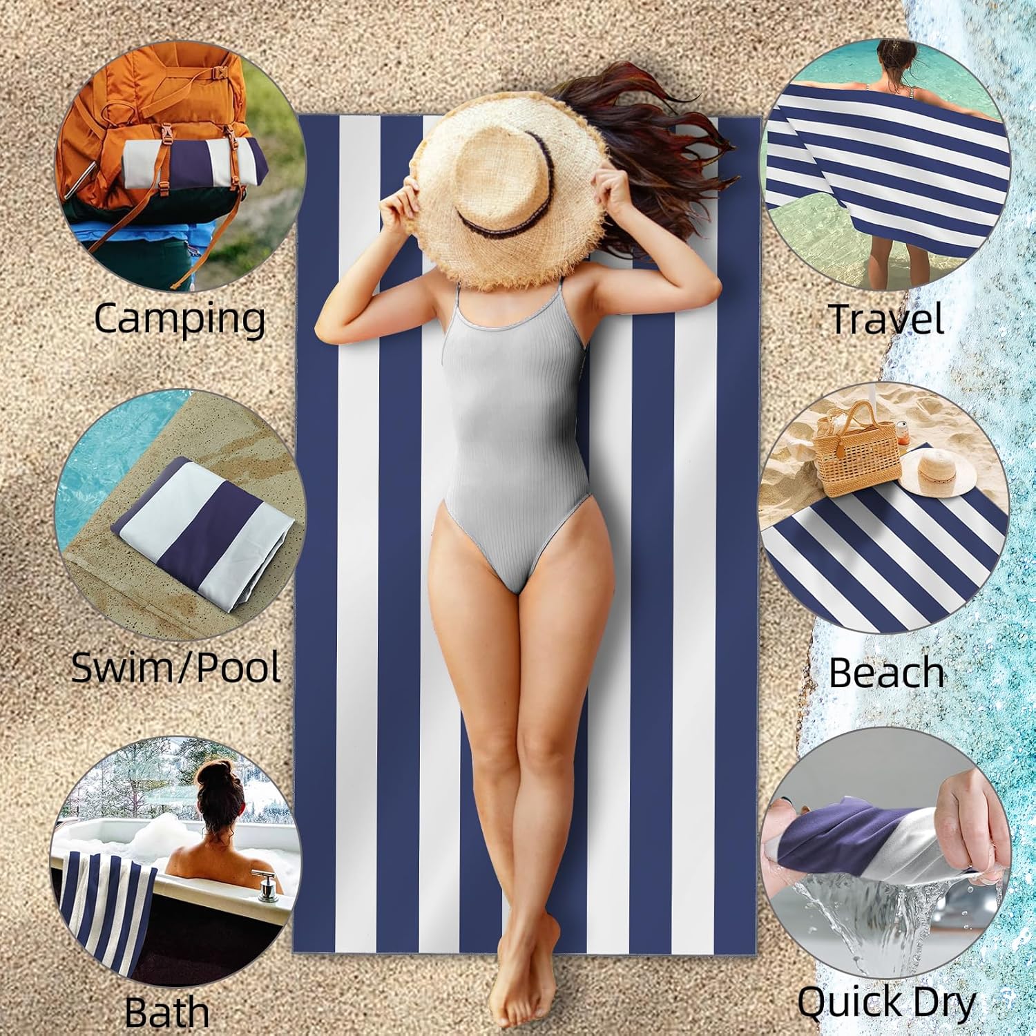 Thumbnail 2 de CNMTCCO Large Beach Towel 160x90cm 🏖