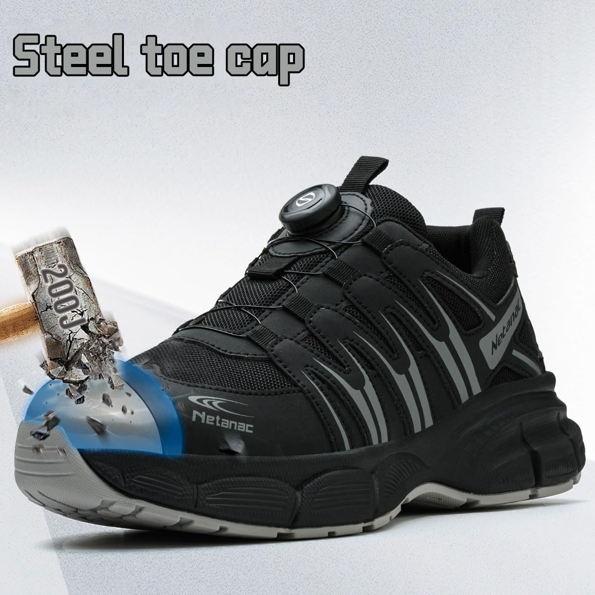 Thumbnail 3 de Netanac Safety Trainers for Men and Women with Steel Toe Cap and Puncture-Resistant Midsole