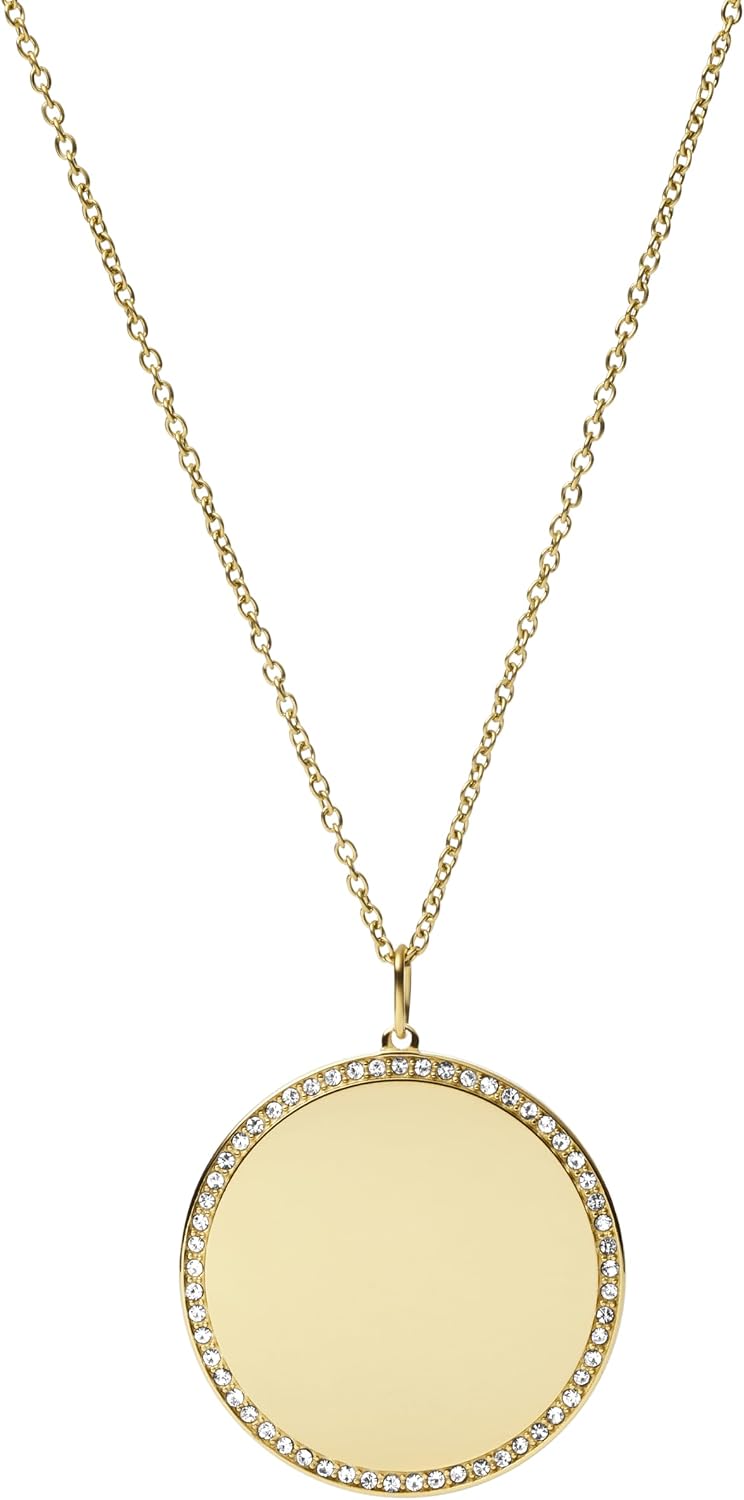 Thumbnail 6 de FOSSIL Collier à pendentifs ronds en acier inoxydable doré — pendentifs polis avec fermoir mousqueton