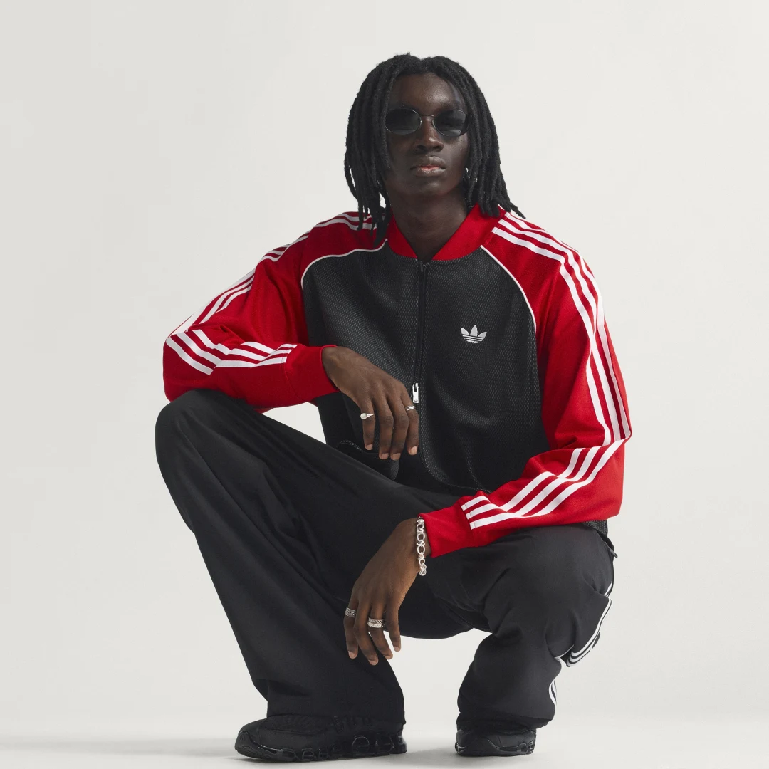 Detalle de adidas CHAQUETA DEPORTIVA HOLGADA de malla SST