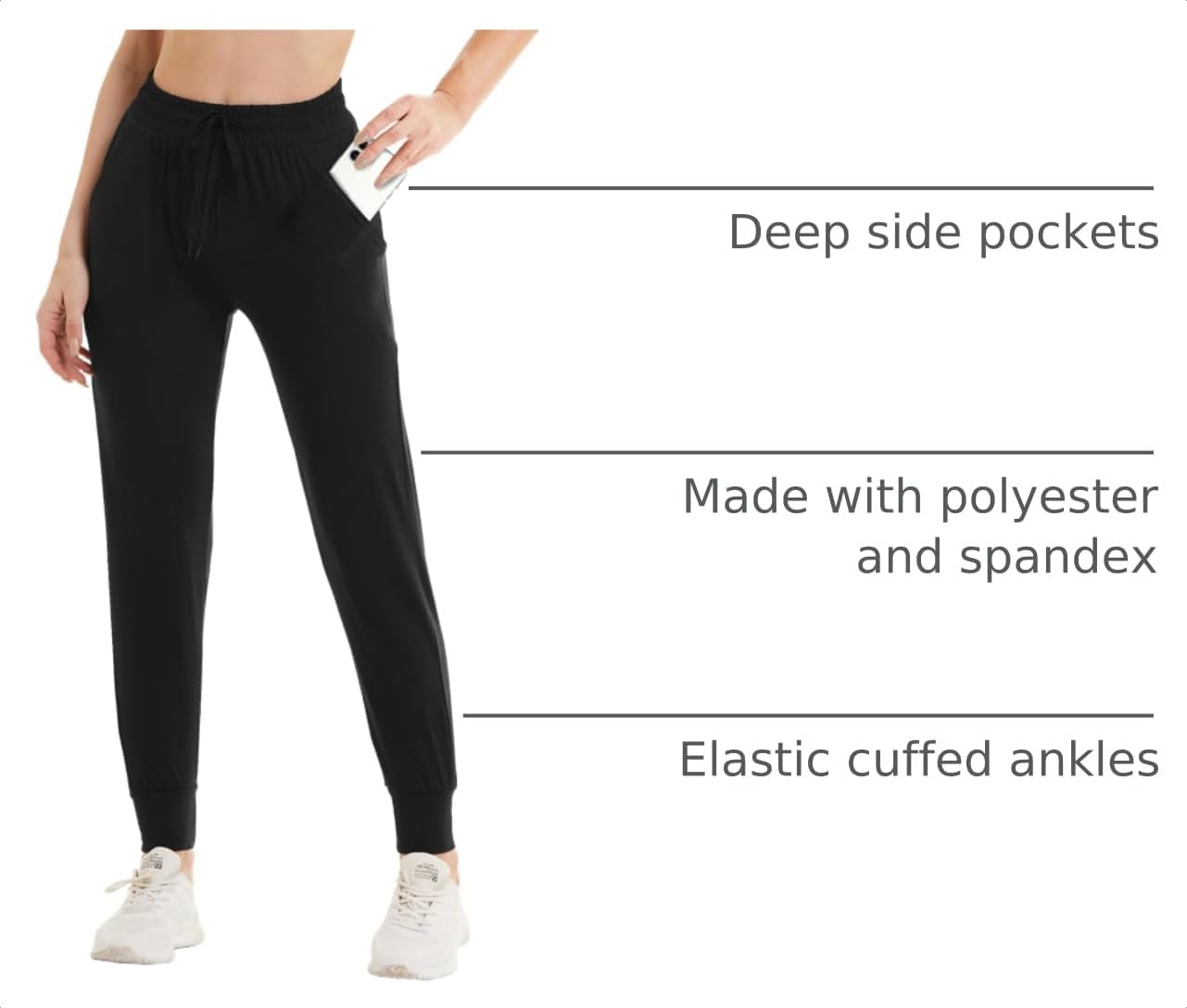 Detalle 2 de GAYHAY Women's Joggers, 92% Polyester