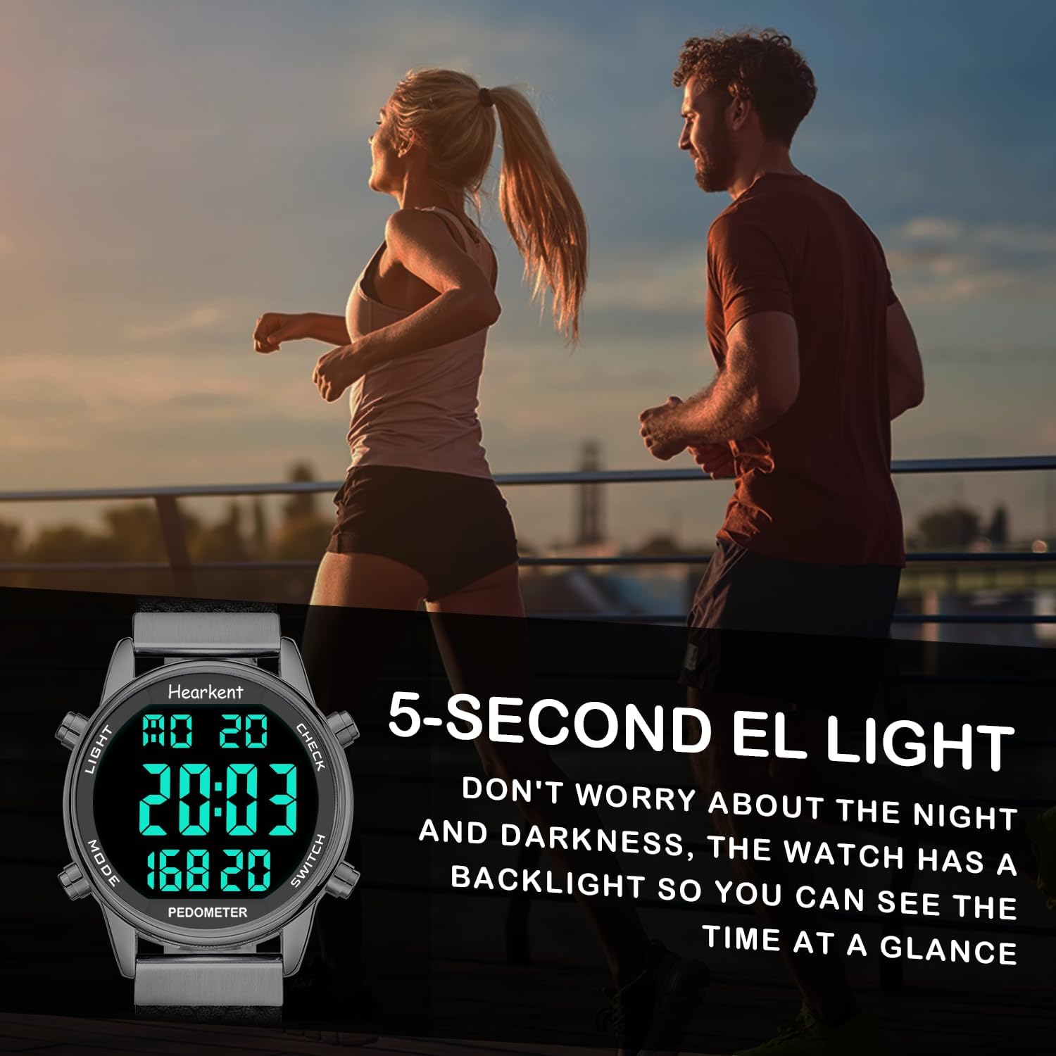 Thumbnail 5 de Hearkent Pedometer Watch for Women – Non-Bluetooth Step Tracker with 30M Waterproofing