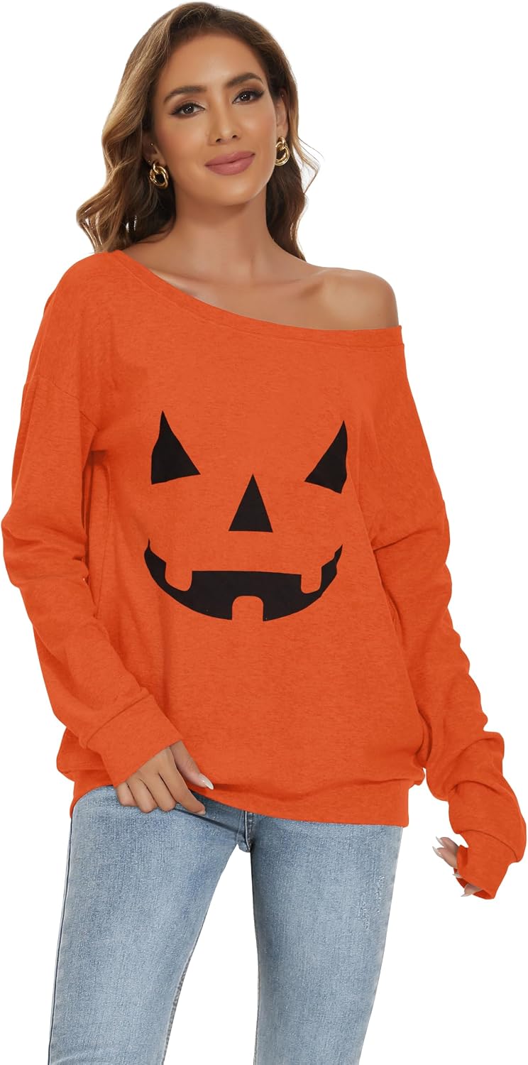 Detalle 2 de CHICALLURE Off-the-Shoulder Oversized Long-Sleeve Tunic Sweatshirt