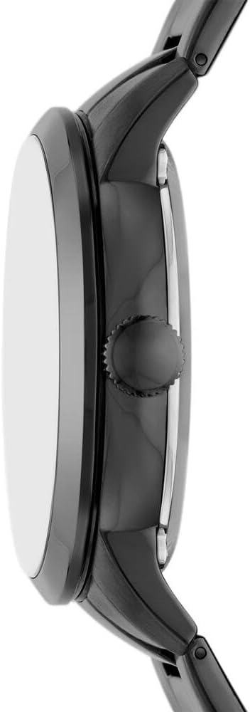 Detalle de Fossil Townsman Herrenuhr – Automatik-Dreizeigerwerk, 44 mm Gehäuse, Edelstahl-/Lederarmband