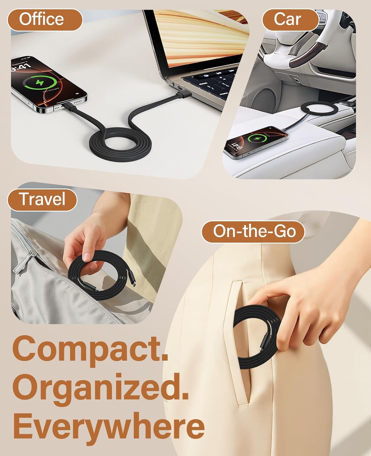 Thumbnail 3 de Magtame Magnetisches USB C zu USB C Kabel 60W 1m