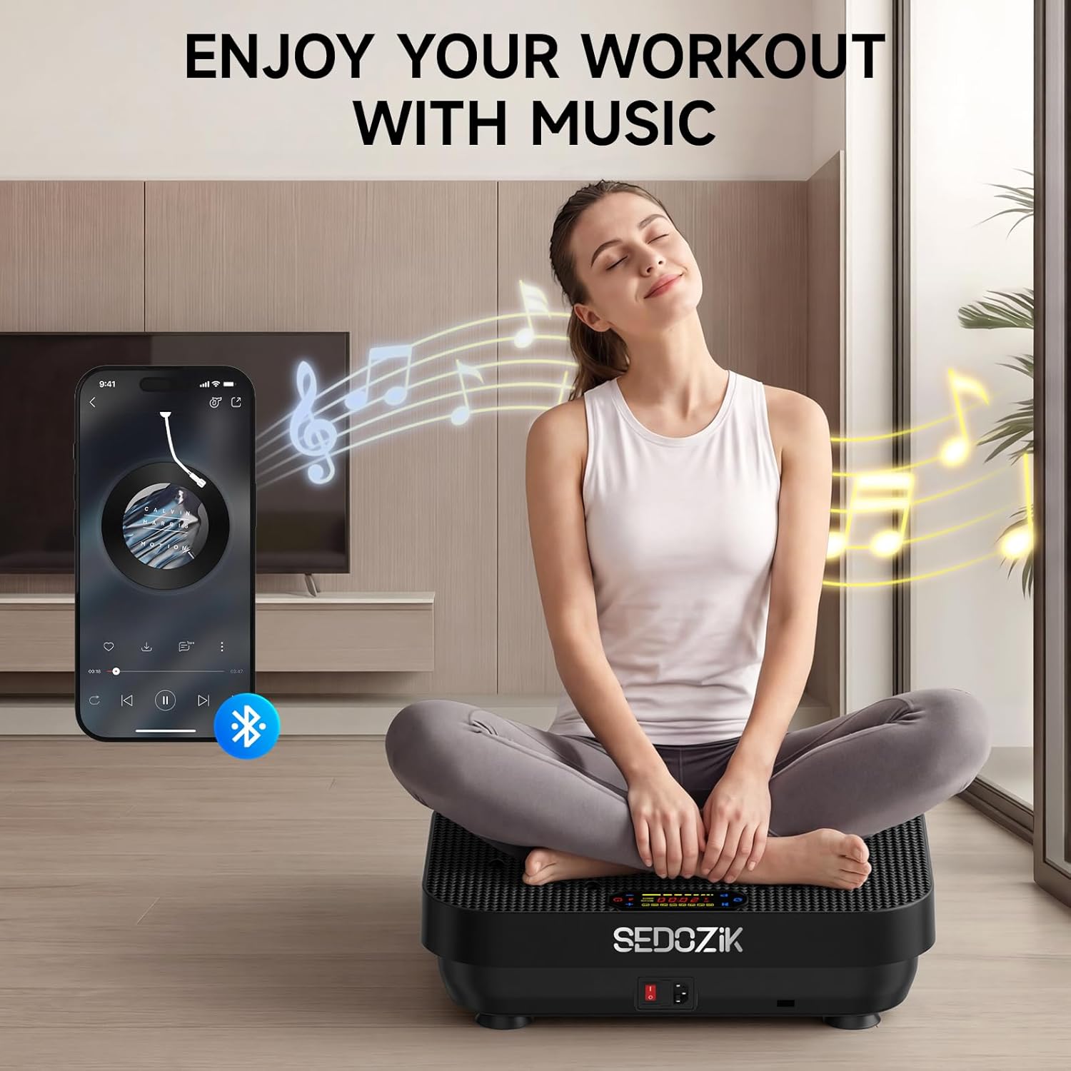 Thumbnail 5 de SEDOZIK Vibration Plate Exercise Machine (450 lb Capacity) with Bluetooth, 120 Speeds & Resistance Bands