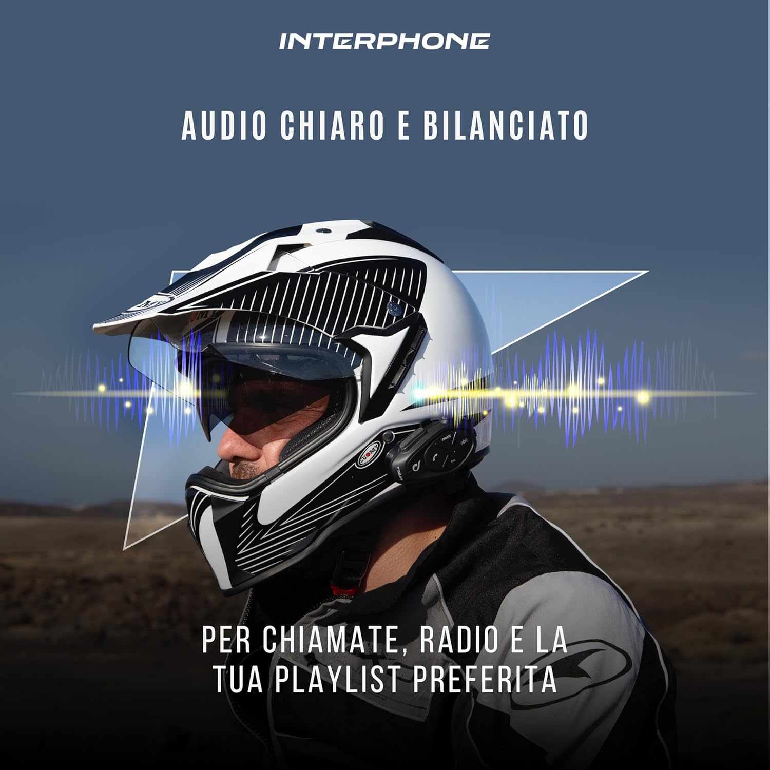 Detalle 1 de INTERPHONE TOUR Doppio interfono moto 1,5 km ⛑