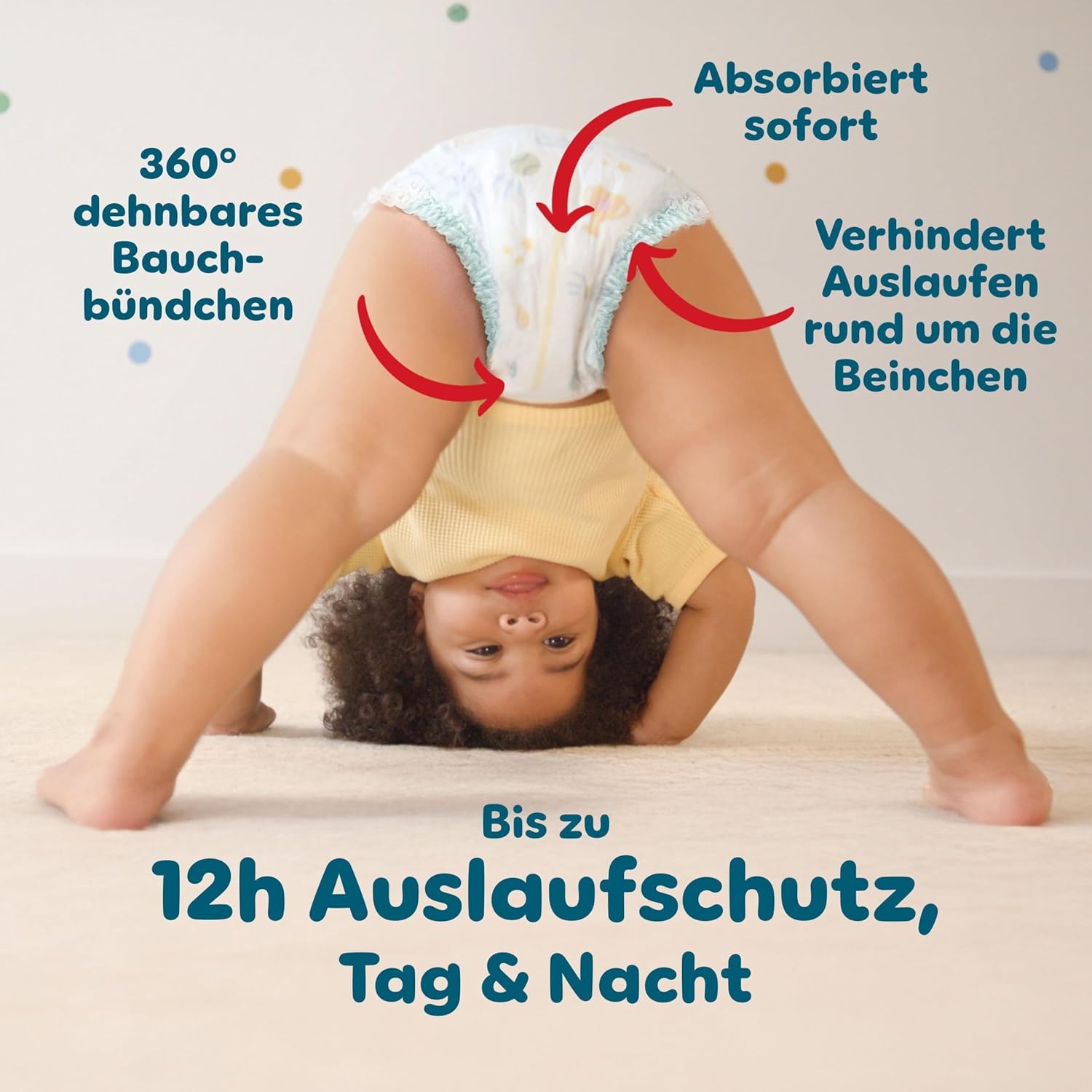 Thumbnail 4 de Pampers Baby-Dry Pants Größe 8 (17 kg+), 136 Stück – 360° auslaufsichere Windelhose für Tag & Nacht