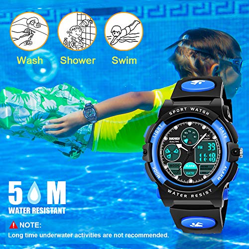 Thumbnail 4 de Hikidye Sport Watch for Boys (Ages 3–12): Waterproof LED Wristwatch with Alarm and Chronograph