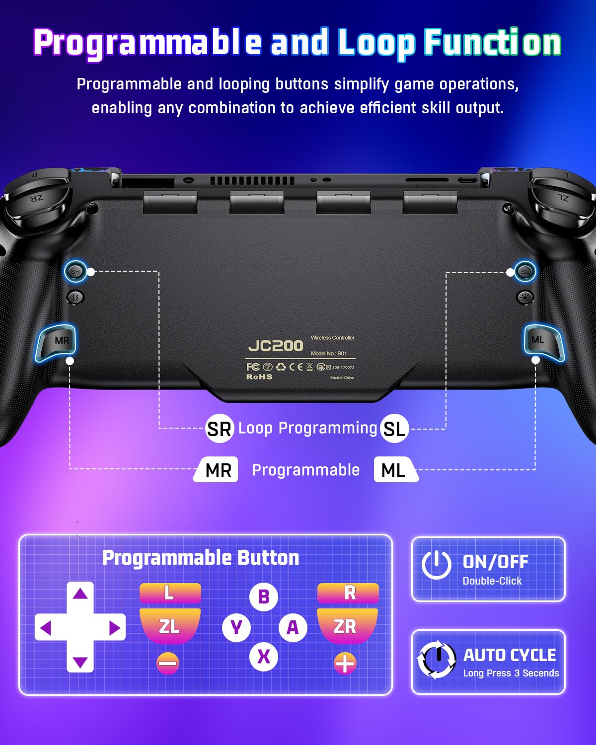 Thumbnail 3 de Coogamefly Controller für Nintendo Switch — kabellos