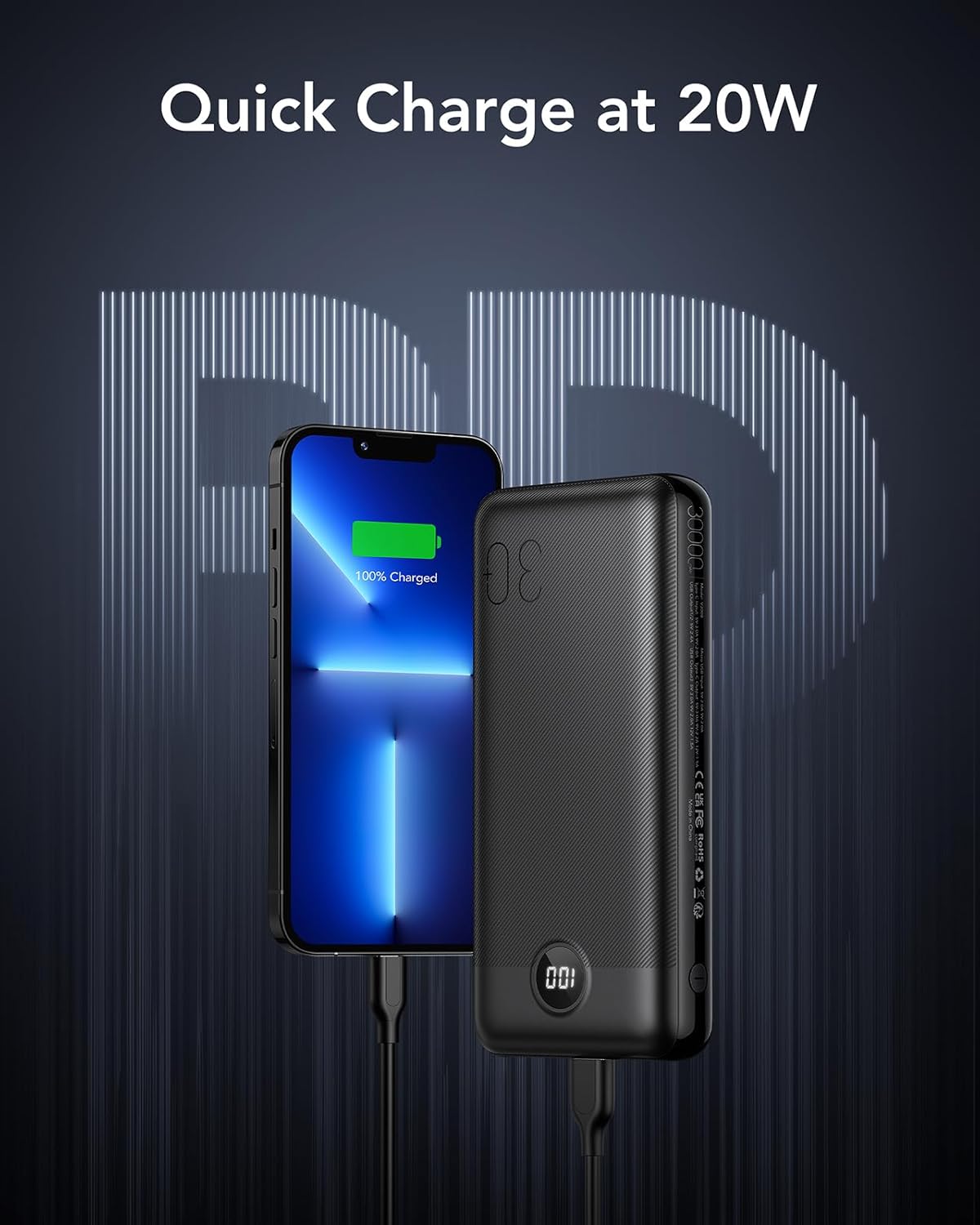 Thumbnail 2 de VEGER Power Bank 30000mAh with 20W Fast Charging: A Practical Portable Charger for Everyday Use