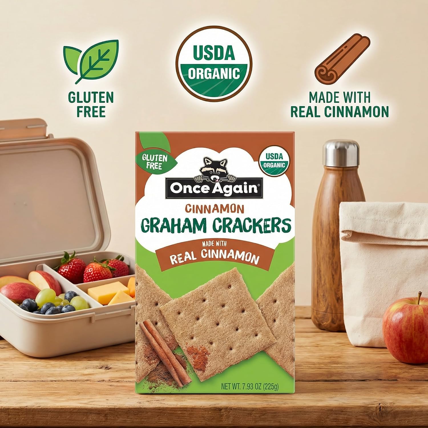 Detalle 2 de Once Again Cinnamon Graham Crackers 7.93 oz