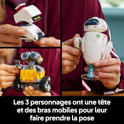 Detalle de LEGO Disney et Pixar Wall-E et Eve – Set de Construction pour Adulte, Maquette à Exposer (43279)