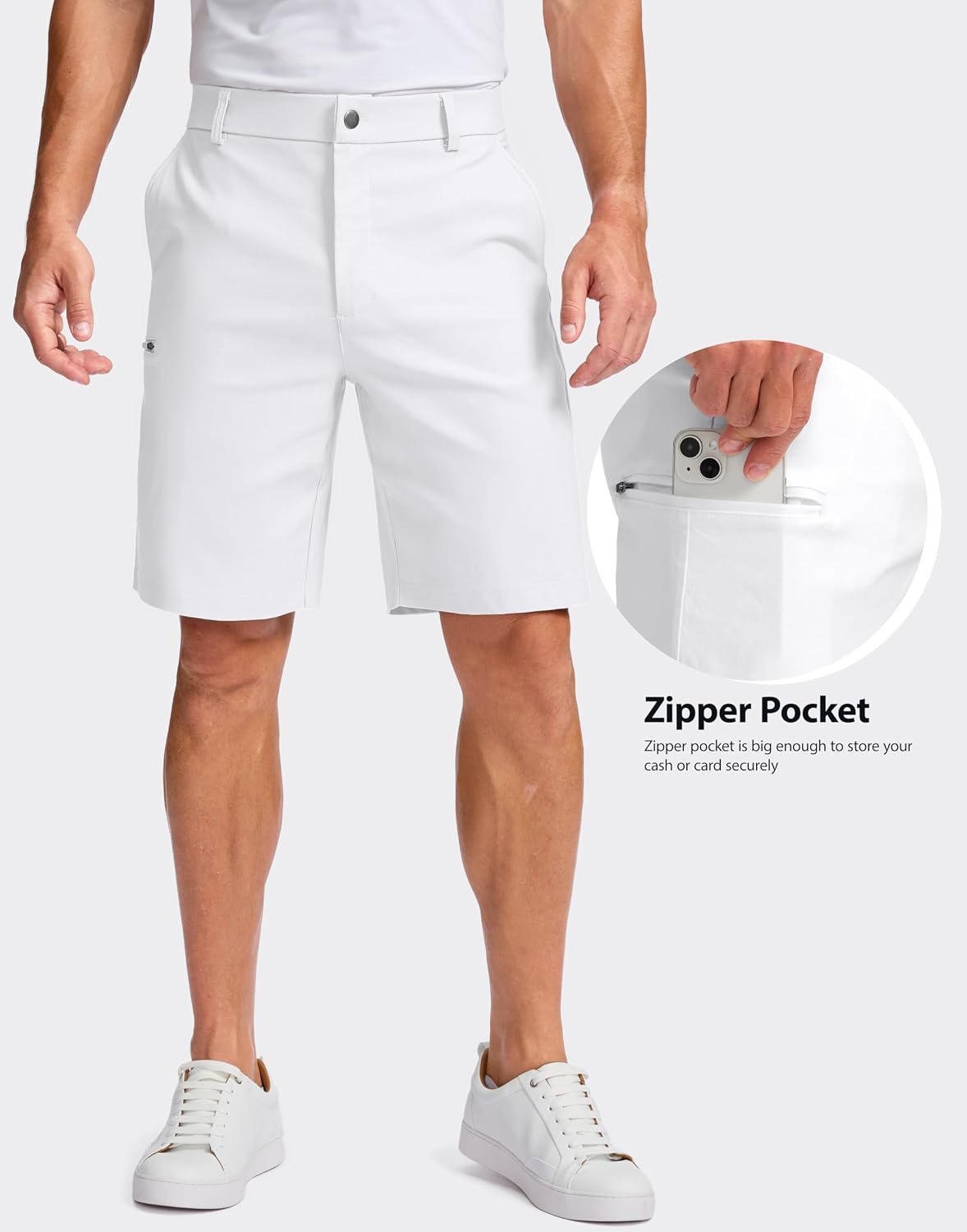 Thumbnail 3 de Pudolla Men’s Casual Shorts (7–9 Inch) Stretch Golf & Work Shorts with 4 Pockets
