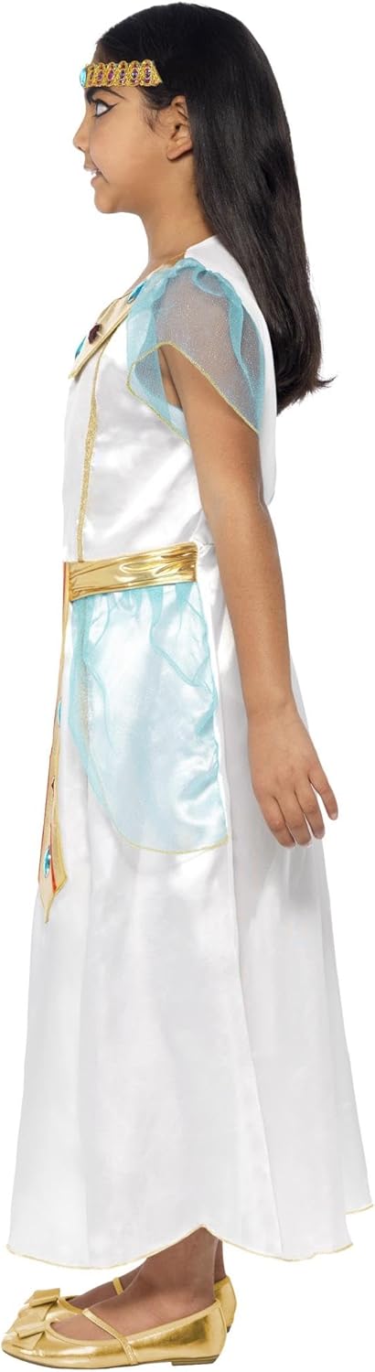 Thumbnail 1 de Smiffys Kinder Deluxe Kleopatra Kostüm für Mädchen, Kleid und Kopfschmuck, Größe L (44104)