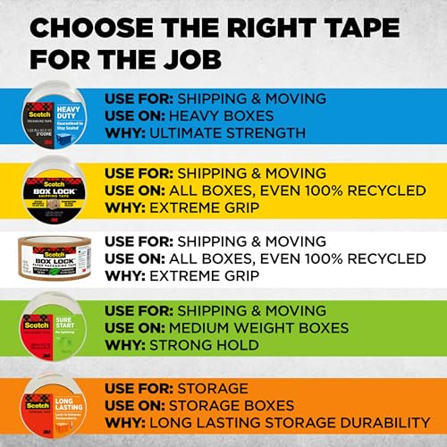 Thumbnail 9 de Scotch Heavy Duty Shipping Packing Tape: 6 Rolls of Clear, Industrial-Strength Sealing