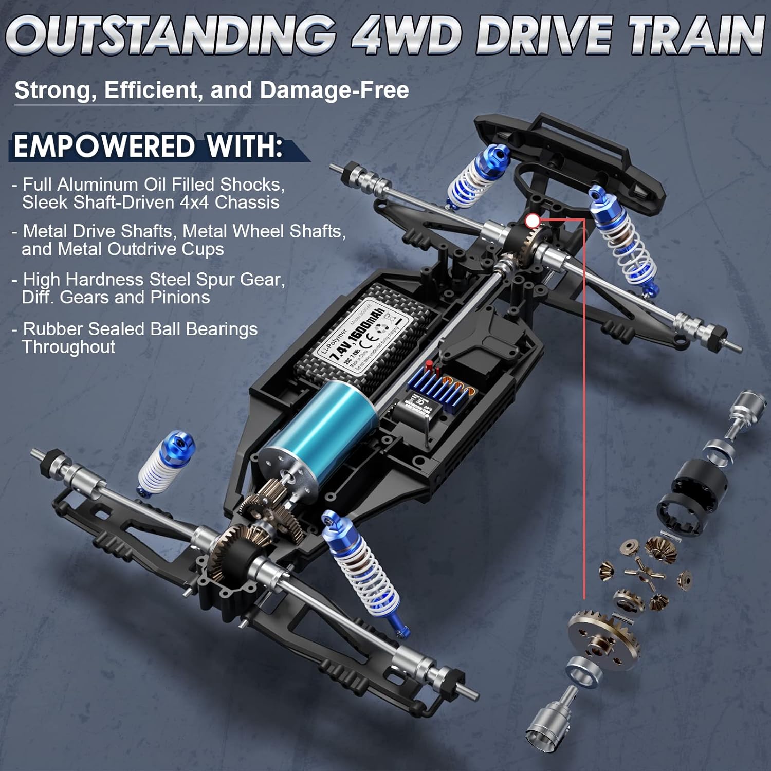 Thumbnail 2 de HAIBOXING 903A 1/12 Brushless RC Truck 55 km/h