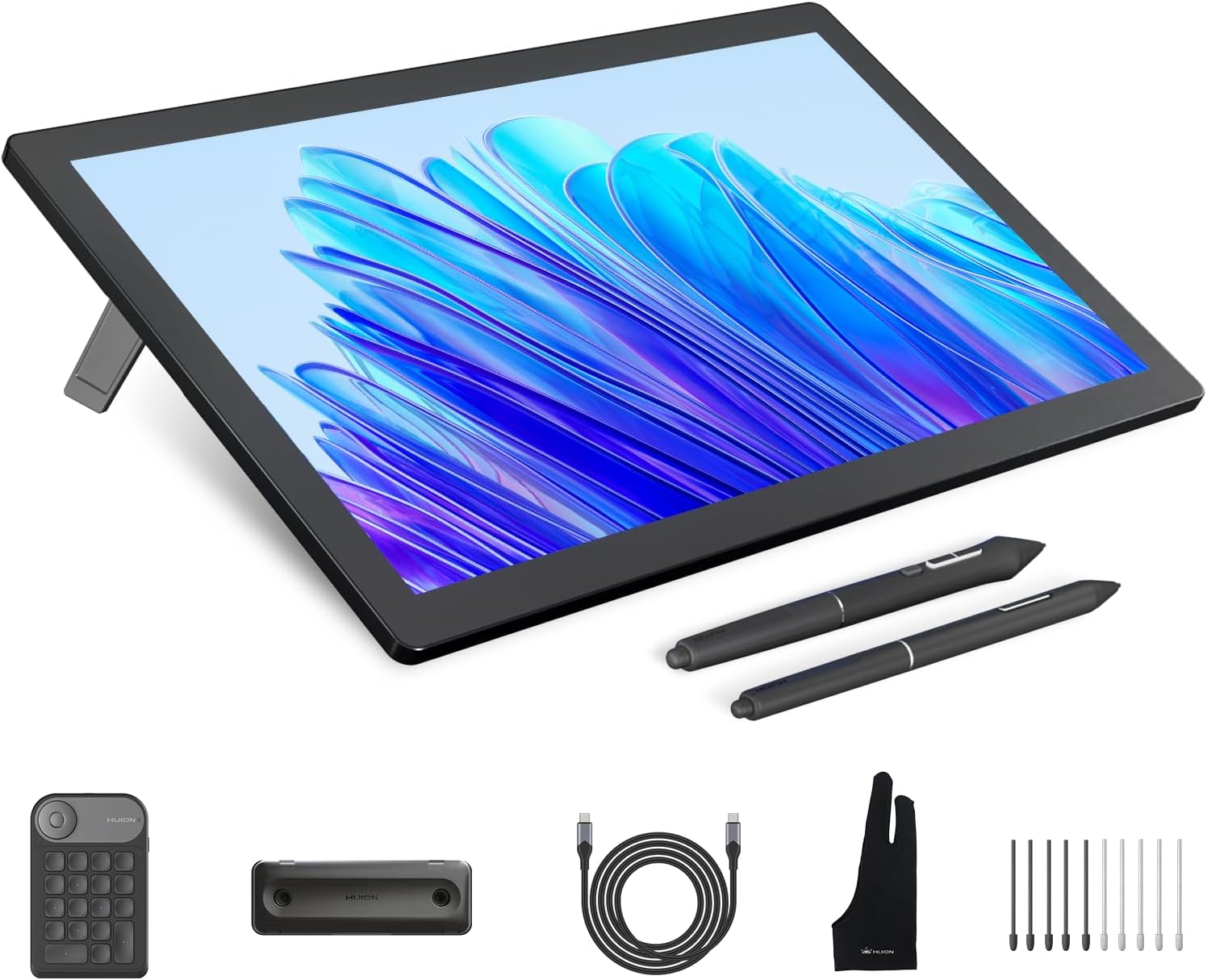Detalle de HUION Kamvas Pro 19 4K Grafiktablett mit Display (18,4 Zoll) und Touchscreen
