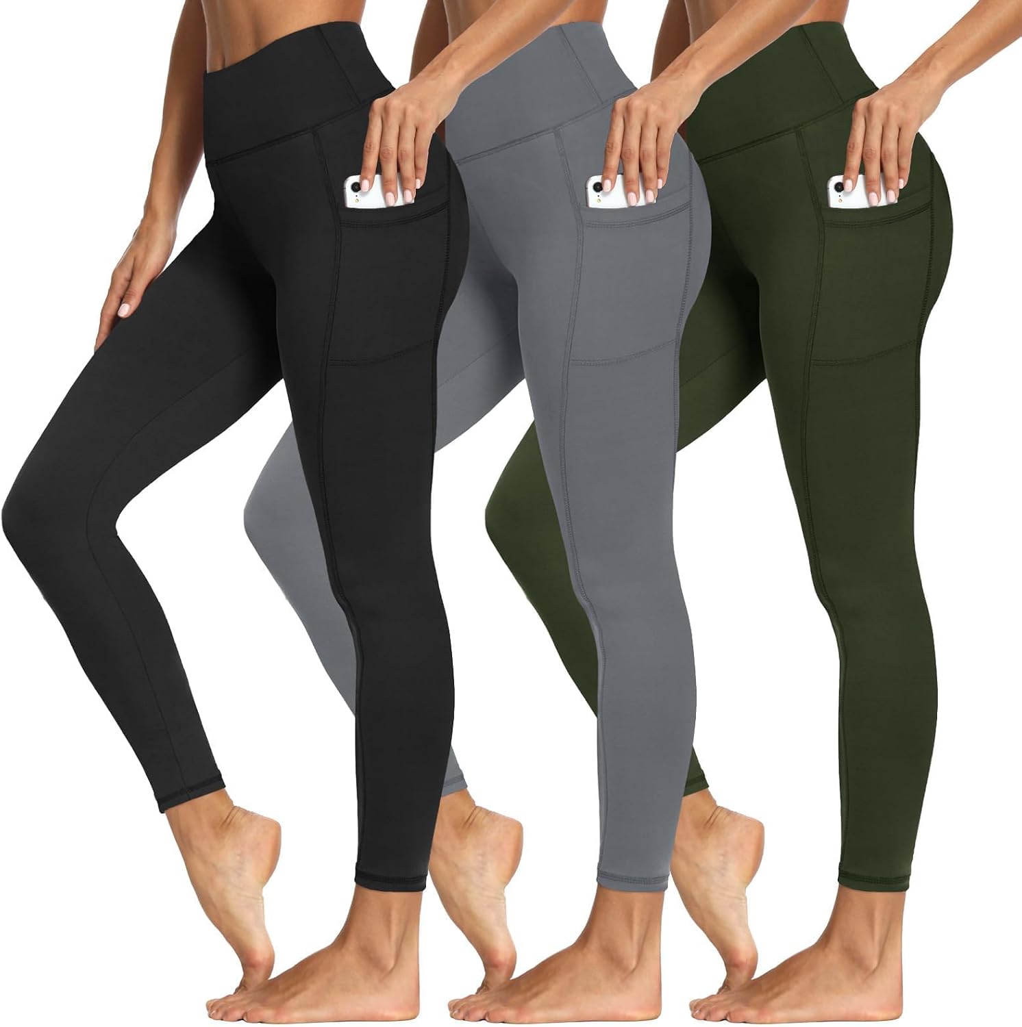 Thumbnail 6 de 3-Pack Leggings with Pockets High Waist