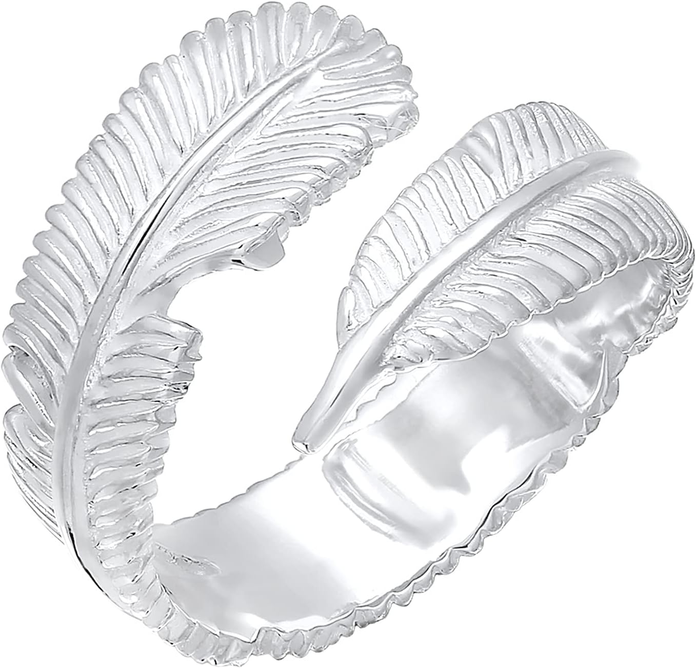 Detalle de Elli Anillo Plata 925 Mujer Motivo Plumas