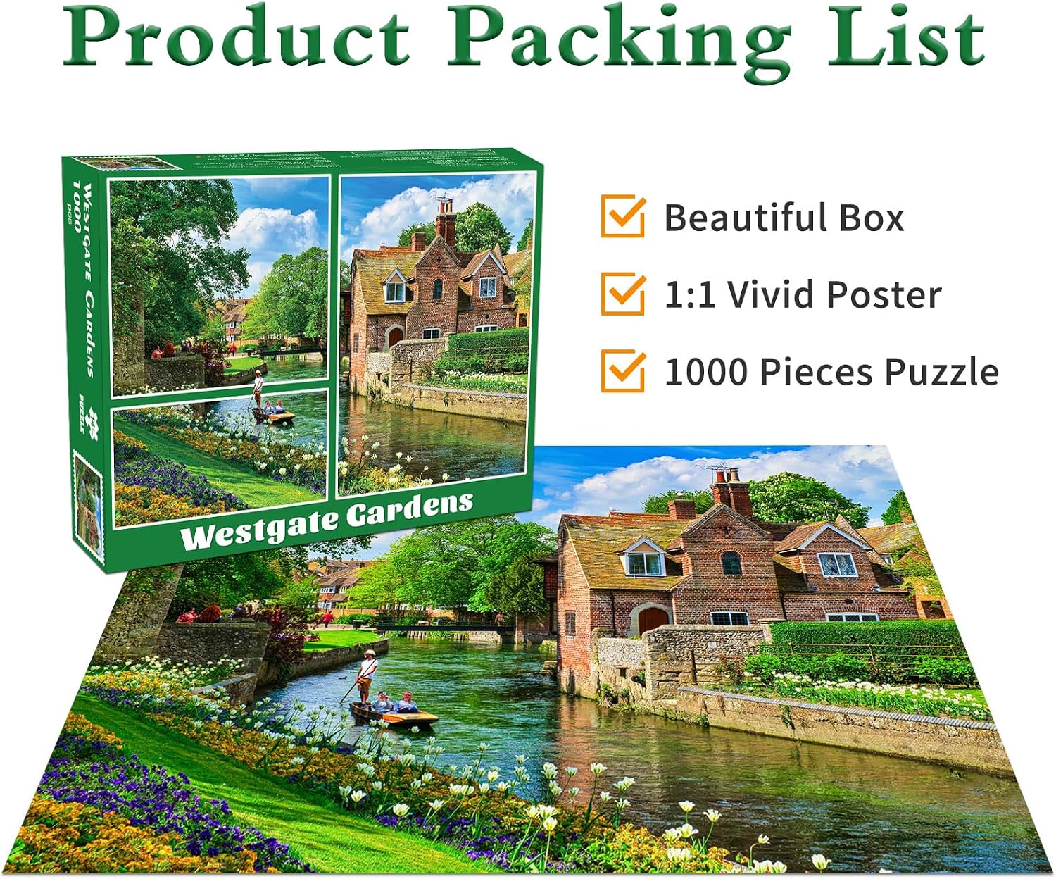 Thumbnail 5 de Westgate Gardens Historic River Tour 1000-piece Jigsaw Puzzle for Adults