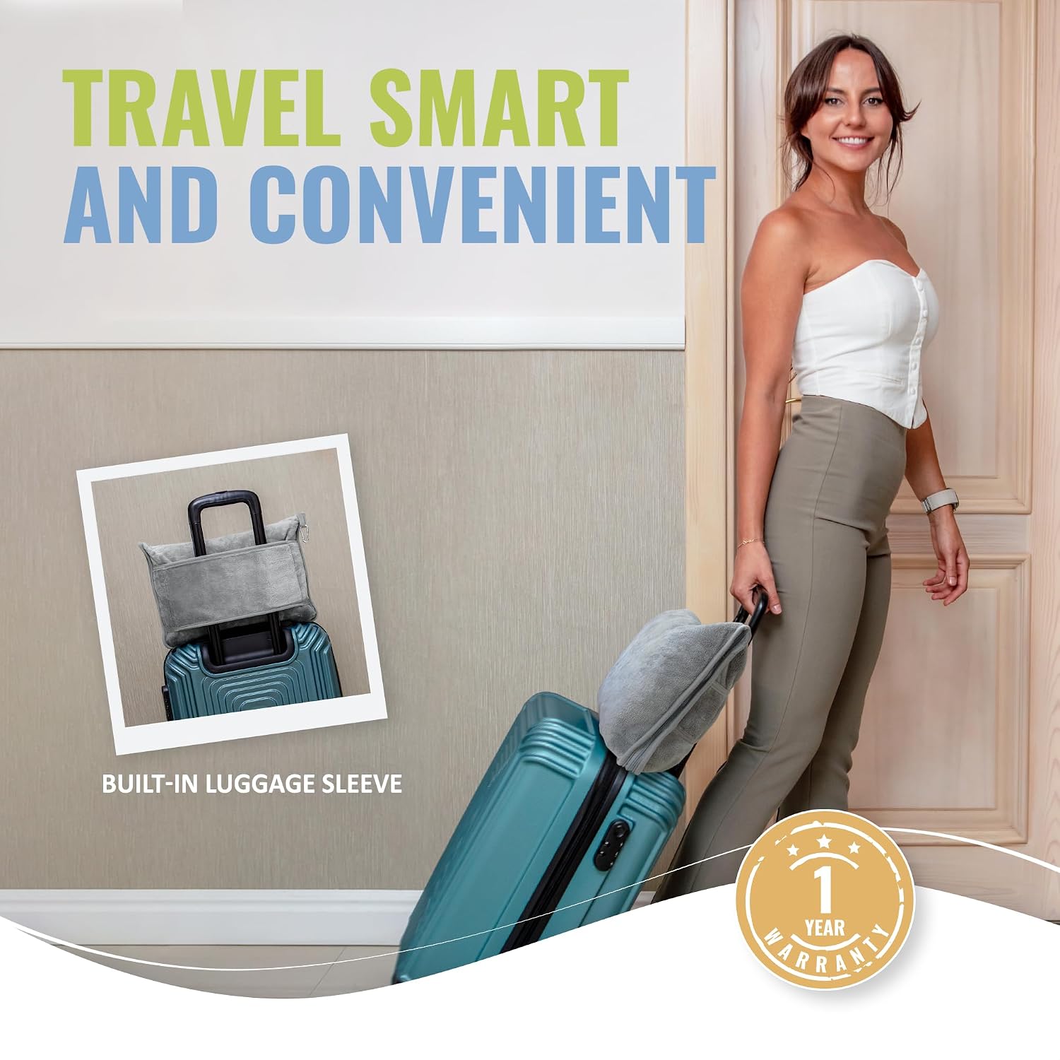 Detalle 2 de BOACAY Soft & Warm Travel Blanket with Pillow