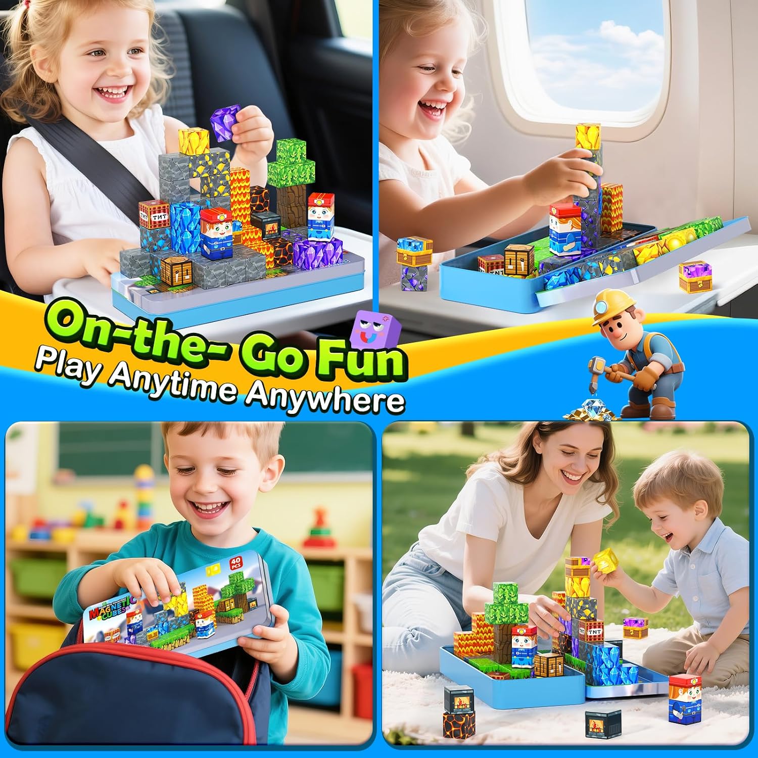 Thumbnail 5 de Soyee Magnetic Blocks Travel Toy for Ages 3+ 🧩
