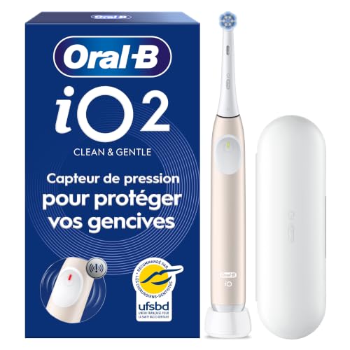 Oral-B iO 2 brosse à dents électrique rose, 3 modes et capteur de pression