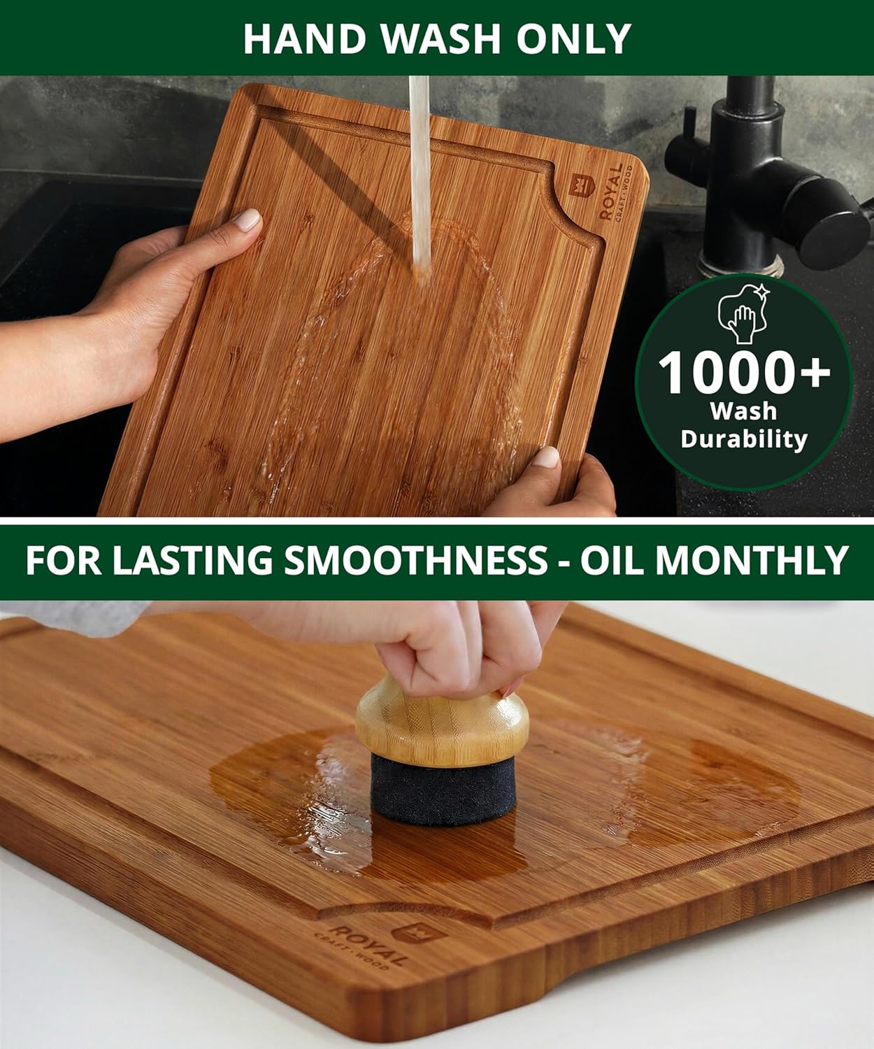 Thumbnail 6 de ROYAL CRAFT WOOD 3-Piece Bamboo Cutting Board Set 🍽