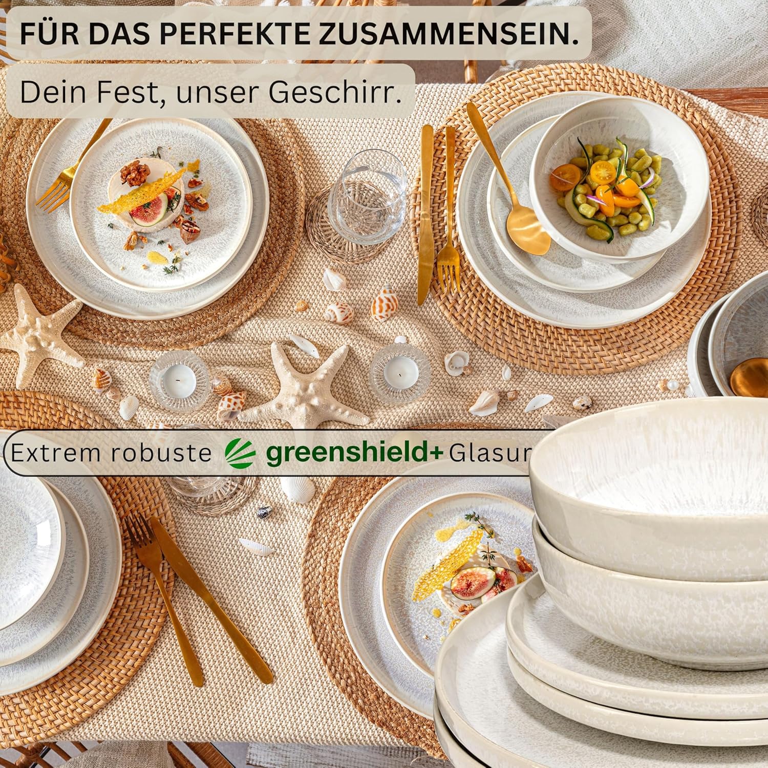 Detalle 1 de SÄNGER Korfu Geschirrset 12-teilig