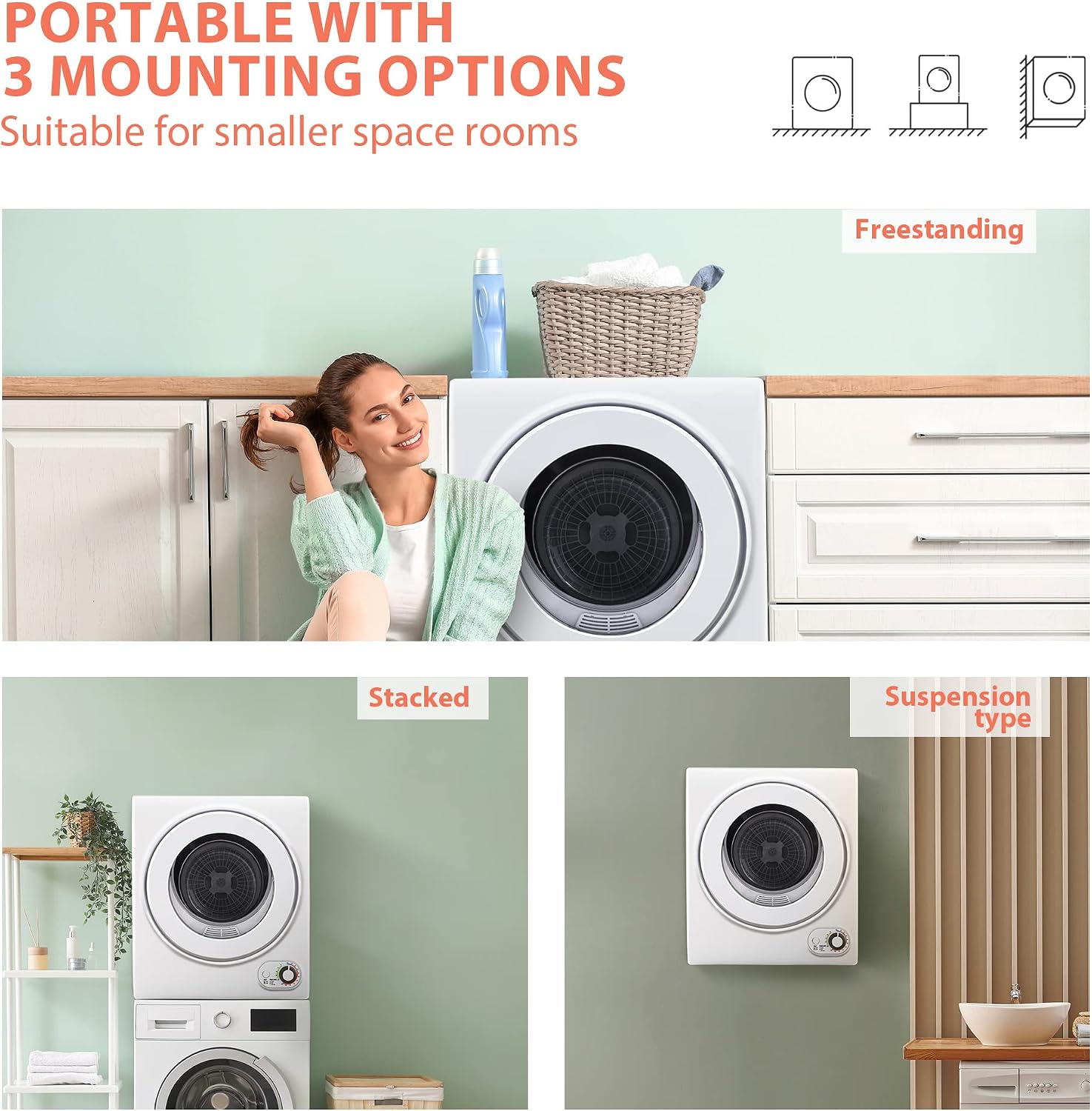 Detalle de Euhomy Portable Dryer 1.5 cu ft