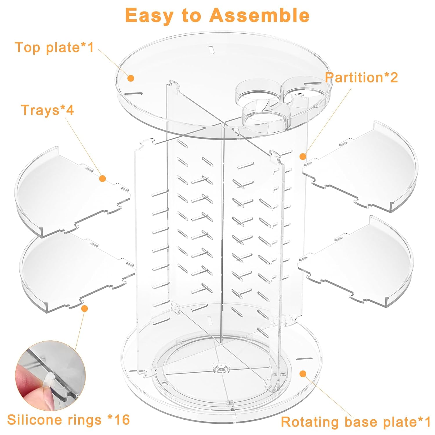 Thumbnail 6 de Rotating Makeup Organizer 9in x 12in