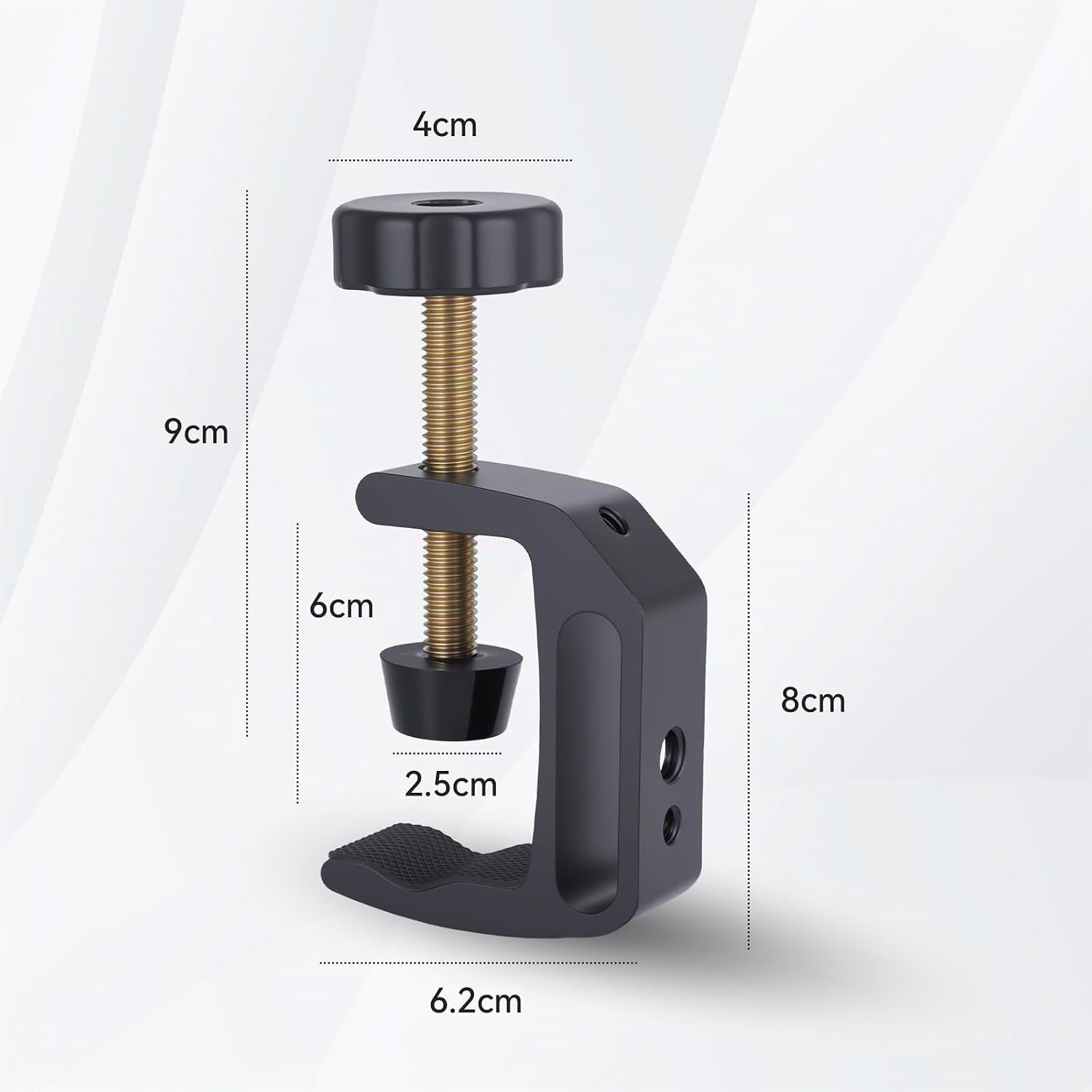 Detalle 2 de OTraki Morsetti a C in Alluminio 2 pezzi con filettature 1/4" e 3/8" – Morsetti a vite regolabili 0–45 mm