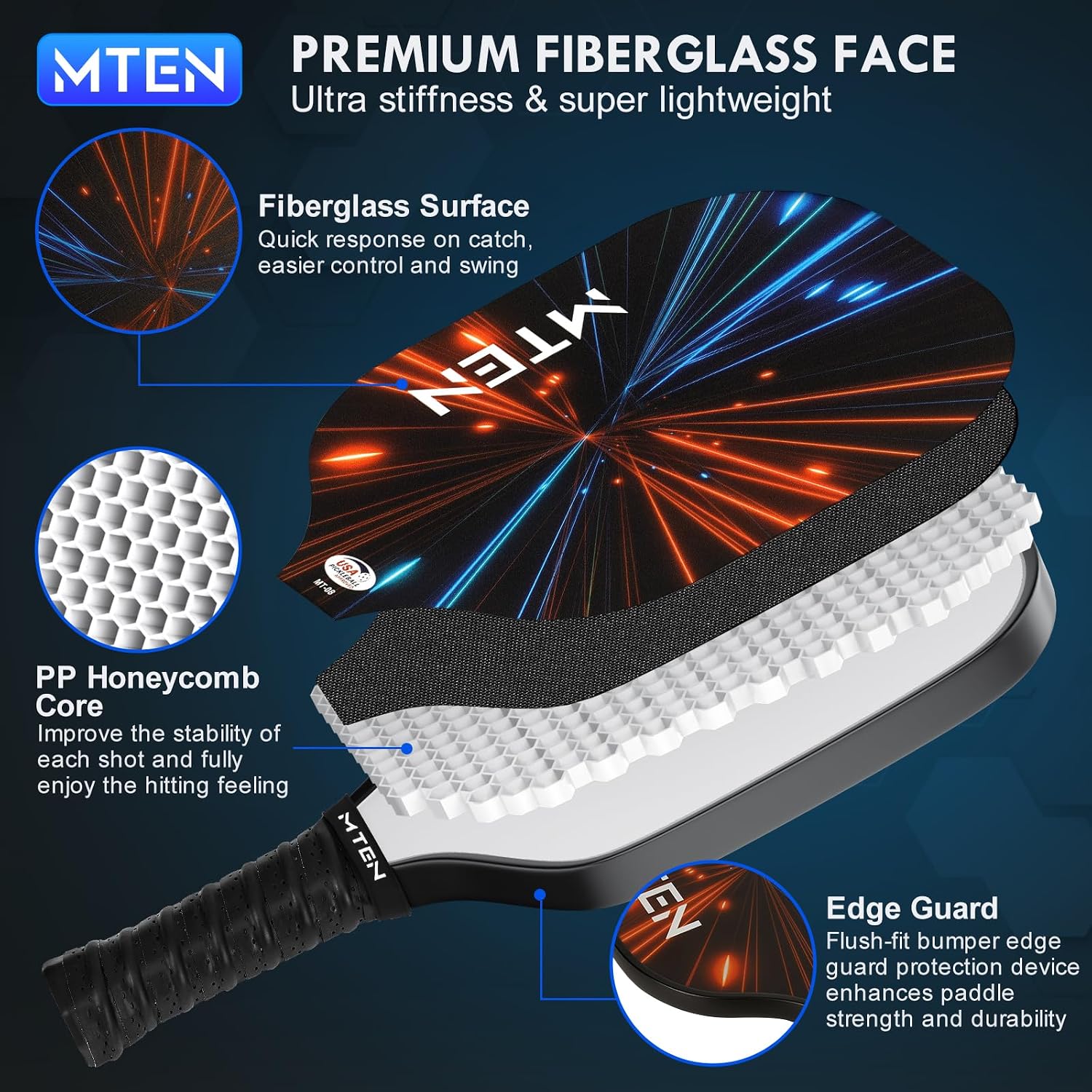 Thumbnail 2 de MTEN Pickleball Paddle Set of 4