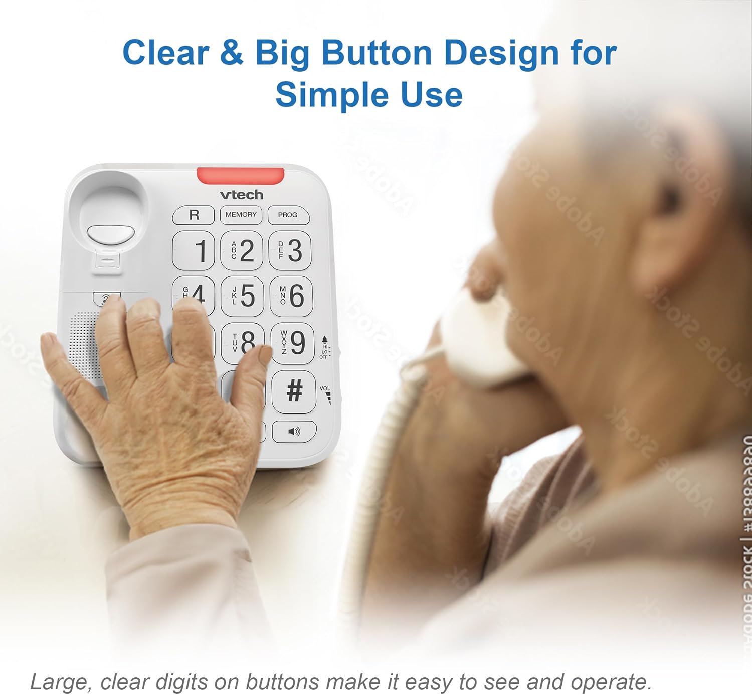 Thumbnail 4 de VTech CL1100 corded landline phone, big buttons 📞