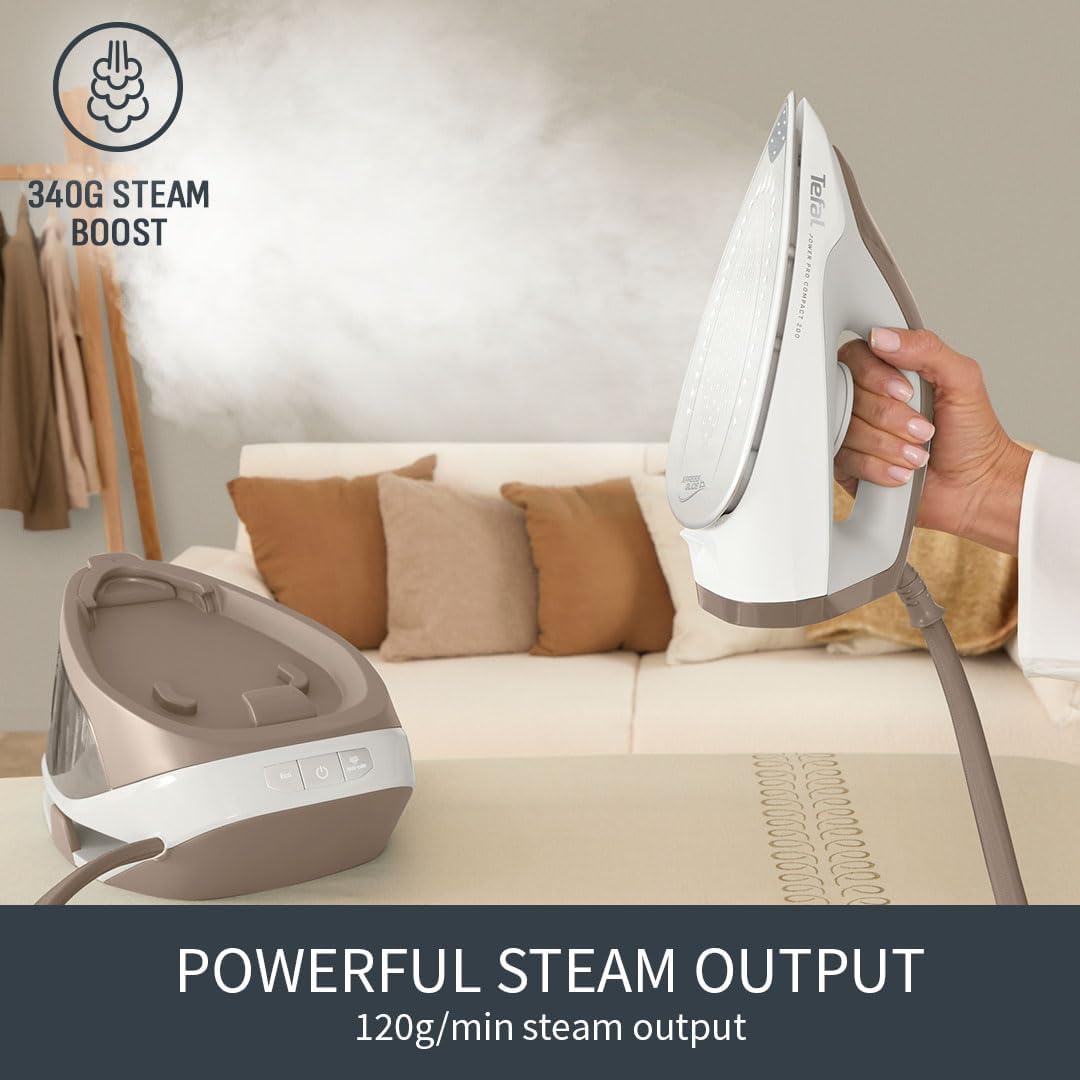 Detalle de Tefal Power Pro Compact 200 Steam Station SV6213G0: Practical Power for Everyday Ironing
