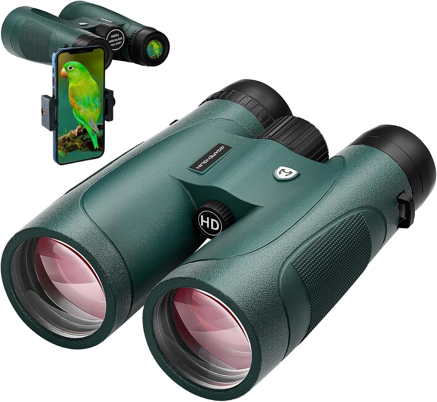 Detalle de 15x52 HD Binoculars for Adults with Upgraded Phone Adapter: High-Powered, Low-Light Clarity