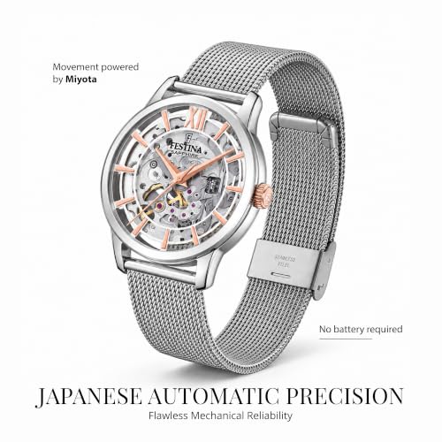 Thumbnail 4 de Festina Montre Automatique Femme en Acier Inoxydable 316L Argenté
