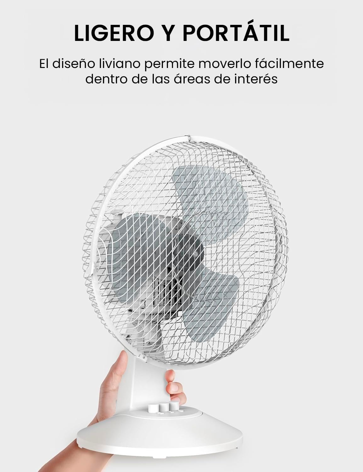 Detalle 2 de Comfee' Ventilador de Mesa Silencioso 23 cm 🌬️ Ligero y Oscilante