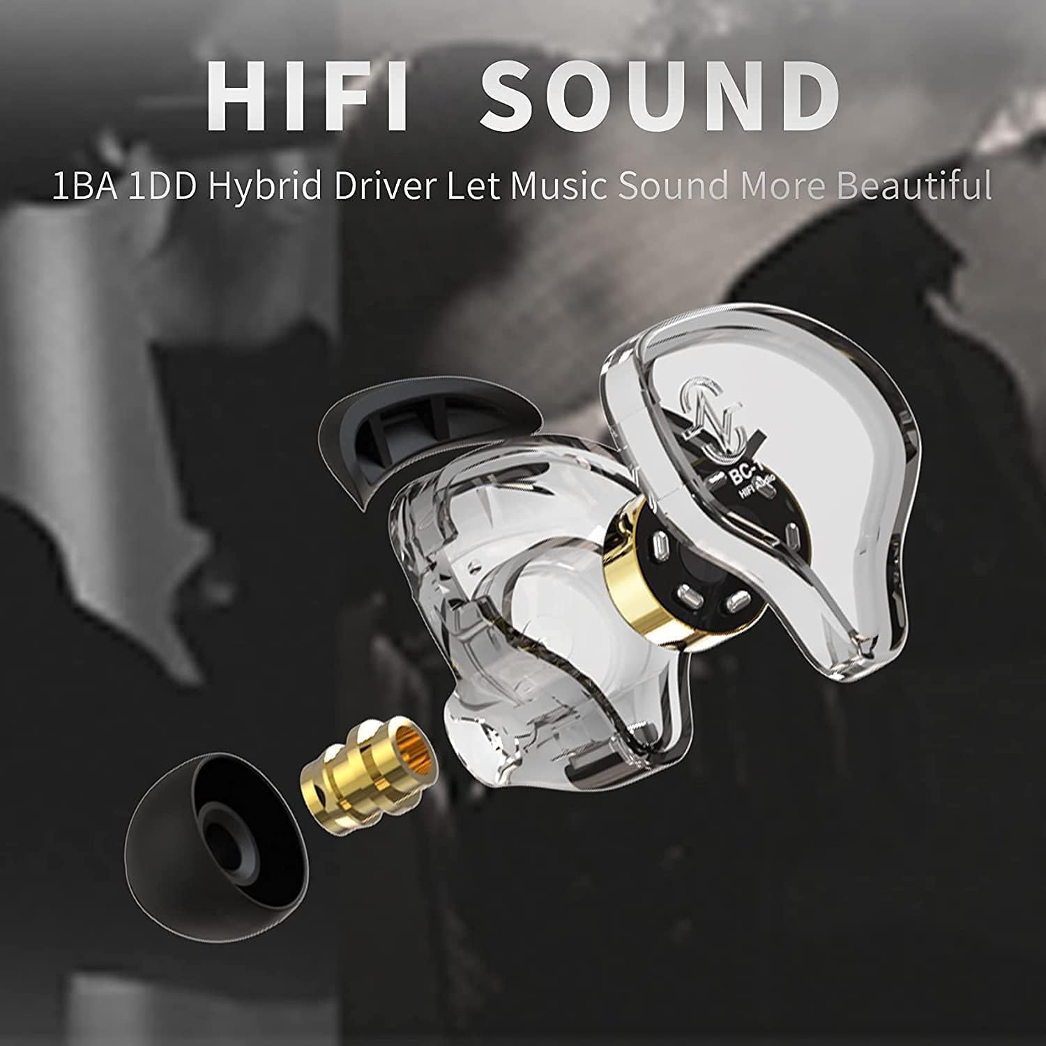 Thumbnail 2 de CCZ Melody Hybrid Dual Driver Earbuds 1BA+1DD 📧