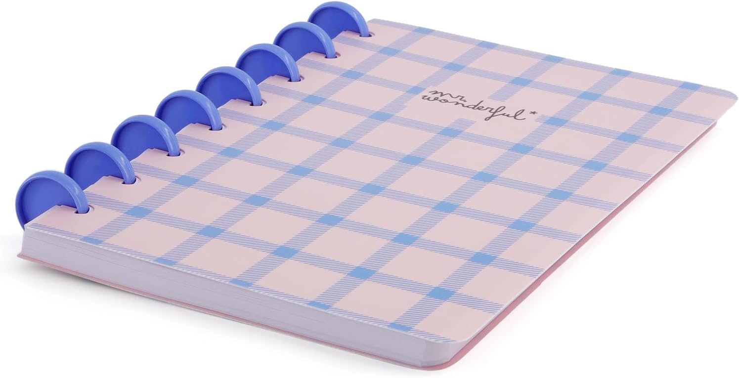 Thumbnail 1 de Mr.Wonderful Cahier A5 - Carreaux bleus et roses: carnet fiable et polyvalent