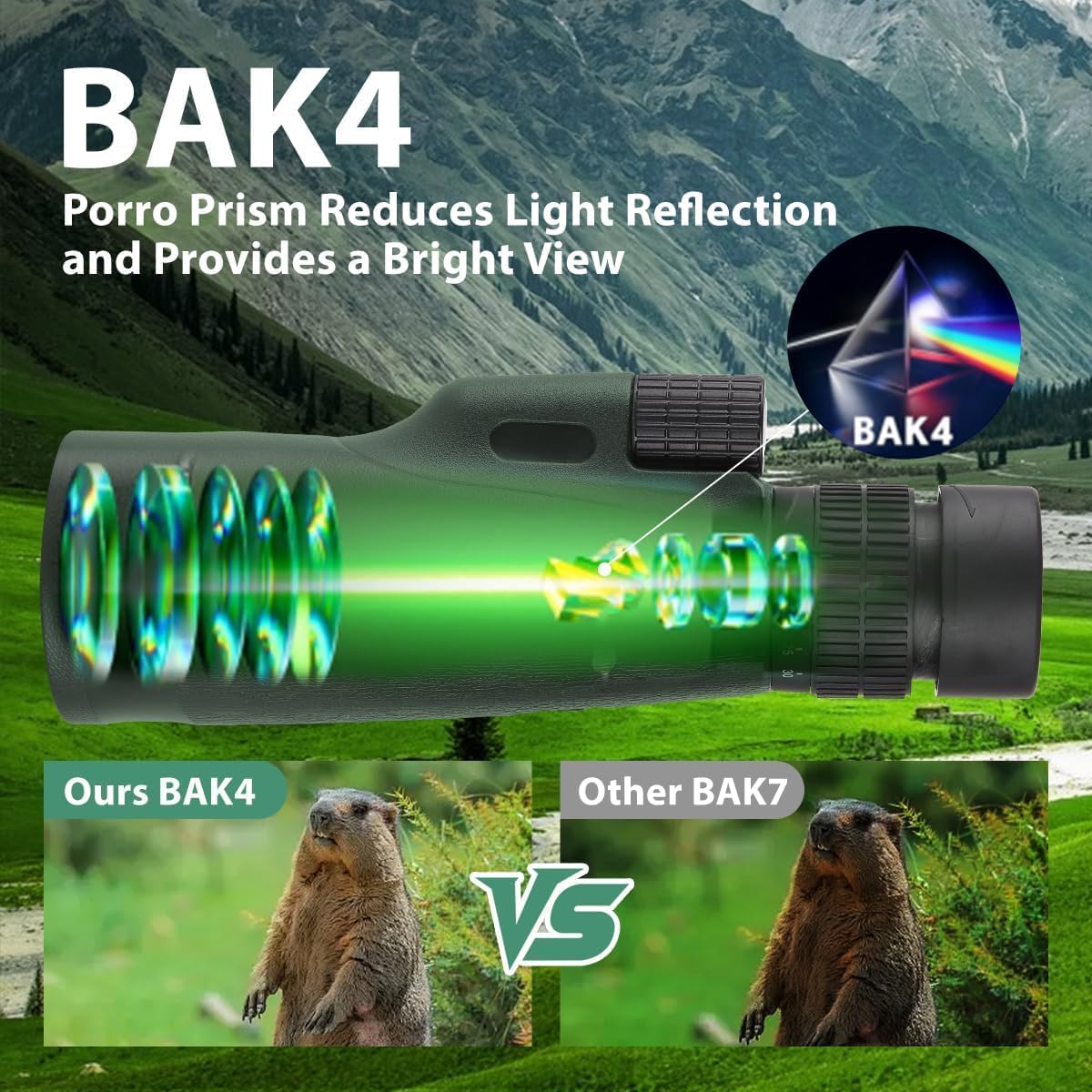 Detalle 2 de KTBDING Monocular 80x100 for Bird Watching