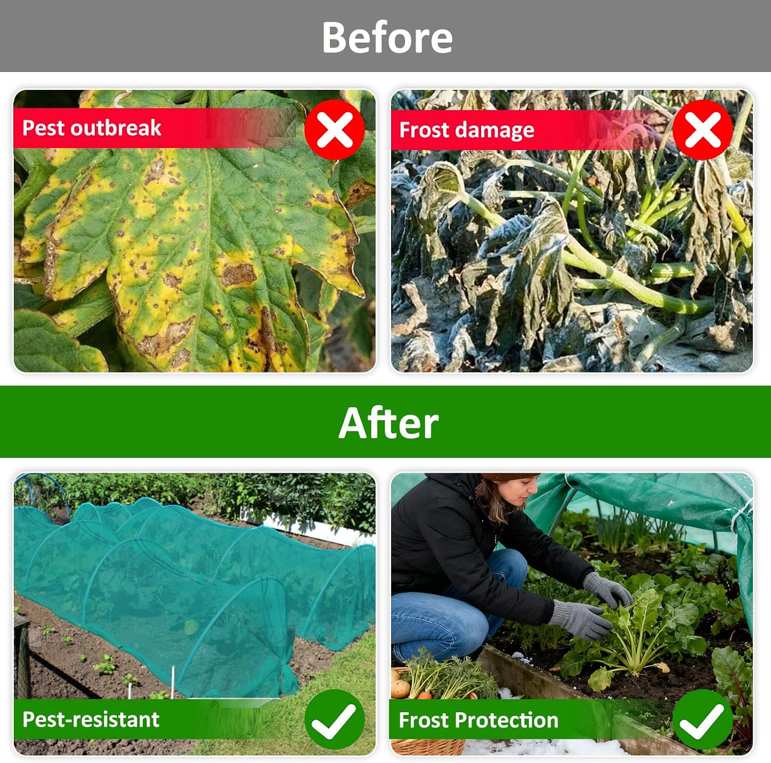 Detalle 1 de Plant frost cover 10 × 30 ft