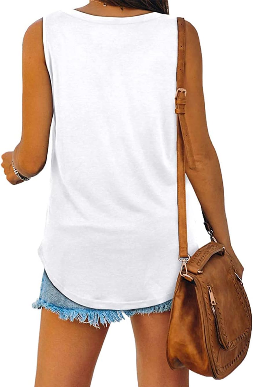 Detalle de iChunhua Summer V Neck Sleeveless Tops Tank