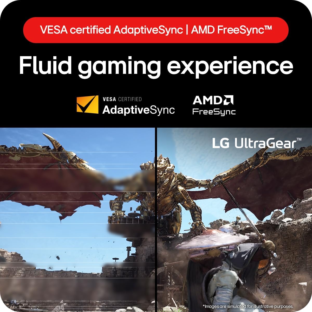 Detalle de LG UltraGear Curved Gaming Monitor 32GS60QC — 32-inch, 1440p, 180Hz