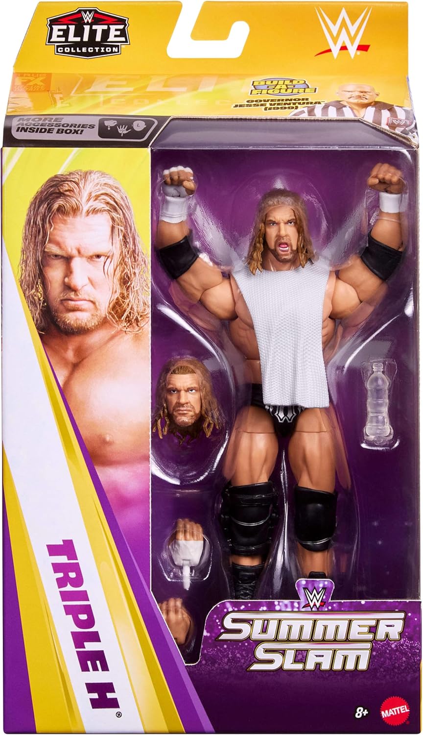 Thumbnail 1 de マテル WWE エリートコレクション トリプルH サマースラム可動フィギュア、交換用ハンド付き