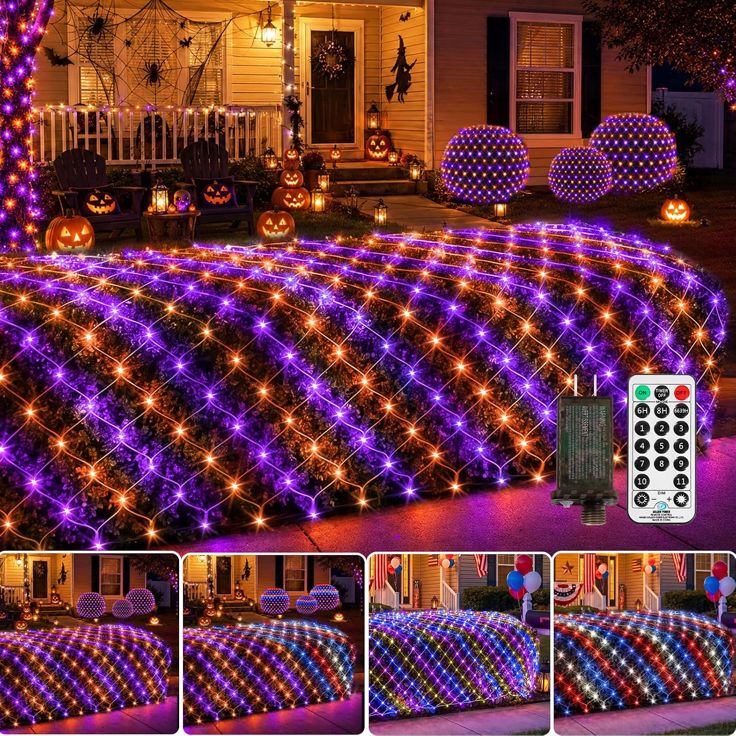Detalle de Halloween Net Lights, 200 LEDs