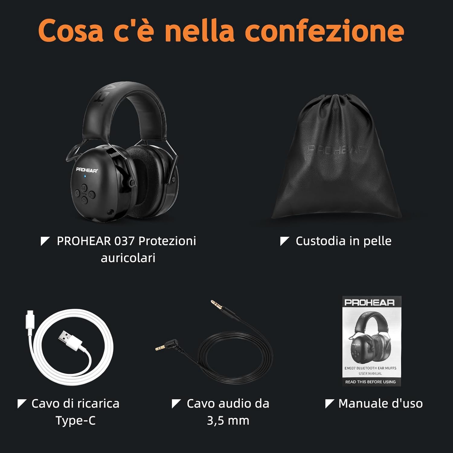 Thumbnail 5 de PROHEAR 037 Cuffie Antirumore SNR 30dB 📻