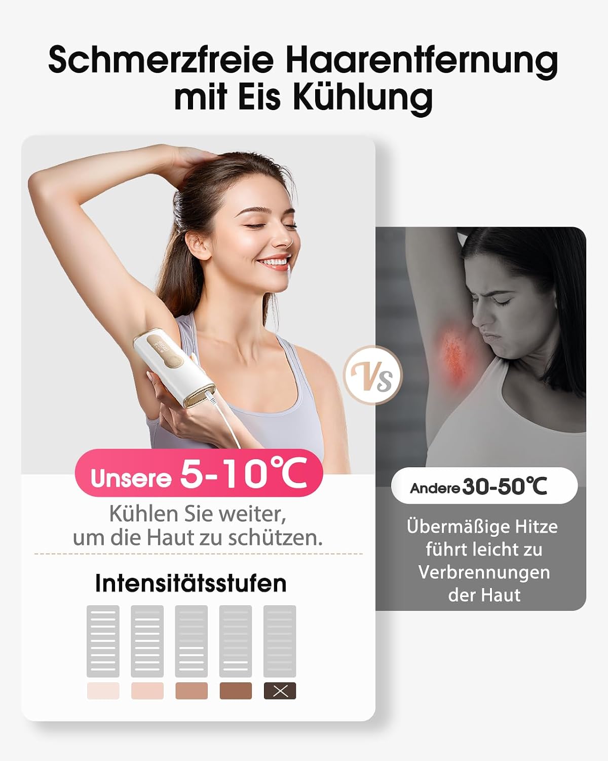 Thumbnail 1 de Haarlosy IPL Gerät zur Haarentfernung – schmerzarm, 9 Stufen, lebenslange Blitzleistung